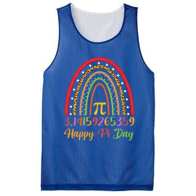 Boho Rainbow Design Geek Lover Math Teacher Happy Pi Day Gift Mesh Reversible Basketball Jersey Tank