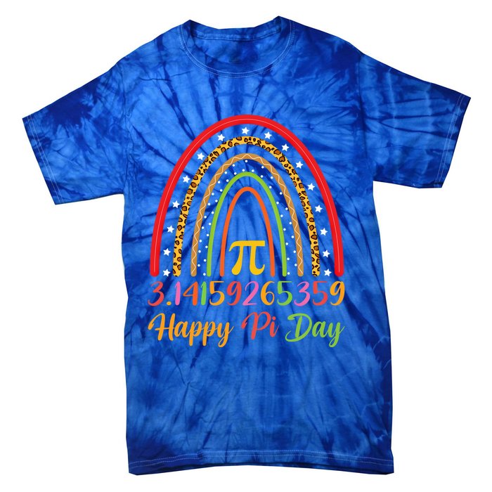 Boho Rainbow Design Geek Lover Math Teacher Happy Pi Day Gift Tie-Dye T-Shirt