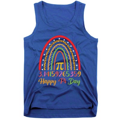 Boho Rainbow Design Geek Lover Math Teacher Happy Pi Day Gift Tank Top