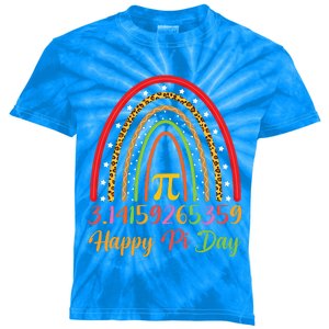 Boho Rainbow Design Geek Lover Math Teacher Happy Pi Day Gift Kids Tie-Dye T-Shirt