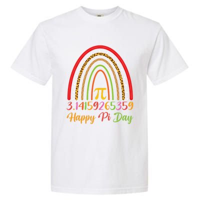 Boho Rainbow Design Geek Lover Math Teacher Happy Pi Day Gift Garment-Dyed Heavyweight T-Shirt