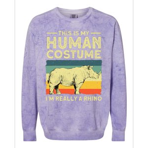 Best Rhino Design Rhino Rhinoceros Lovers Colorblast Crewneck Sweatshirt