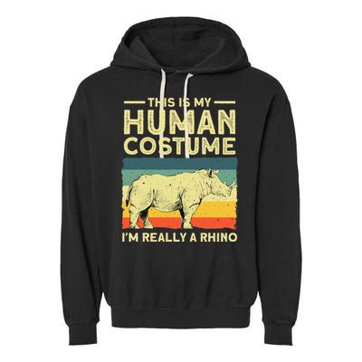 Best Rhino Design Rhino Rhinoceros Lovers Garment-Dyed Fleece Hoodie
