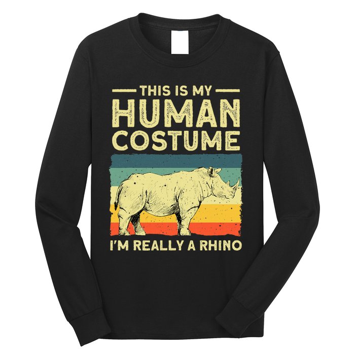 Best Rhino Design Rhino Rhinoceros Lovers Long Sleeve Shirt