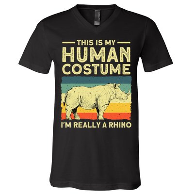 Best Rhino Design Rhino Rhinoceros Lovers V-Neck T-Shirt