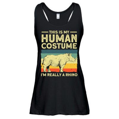 Best Rhino Design Rhino Rhinoceros Lovers Ladies Essential Flowy Tank