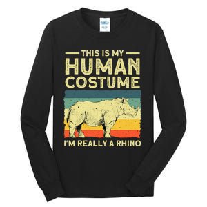 Best Rhino Design Rhino Rhinoceros Lovers Tall Long Sleeve T-Shirt