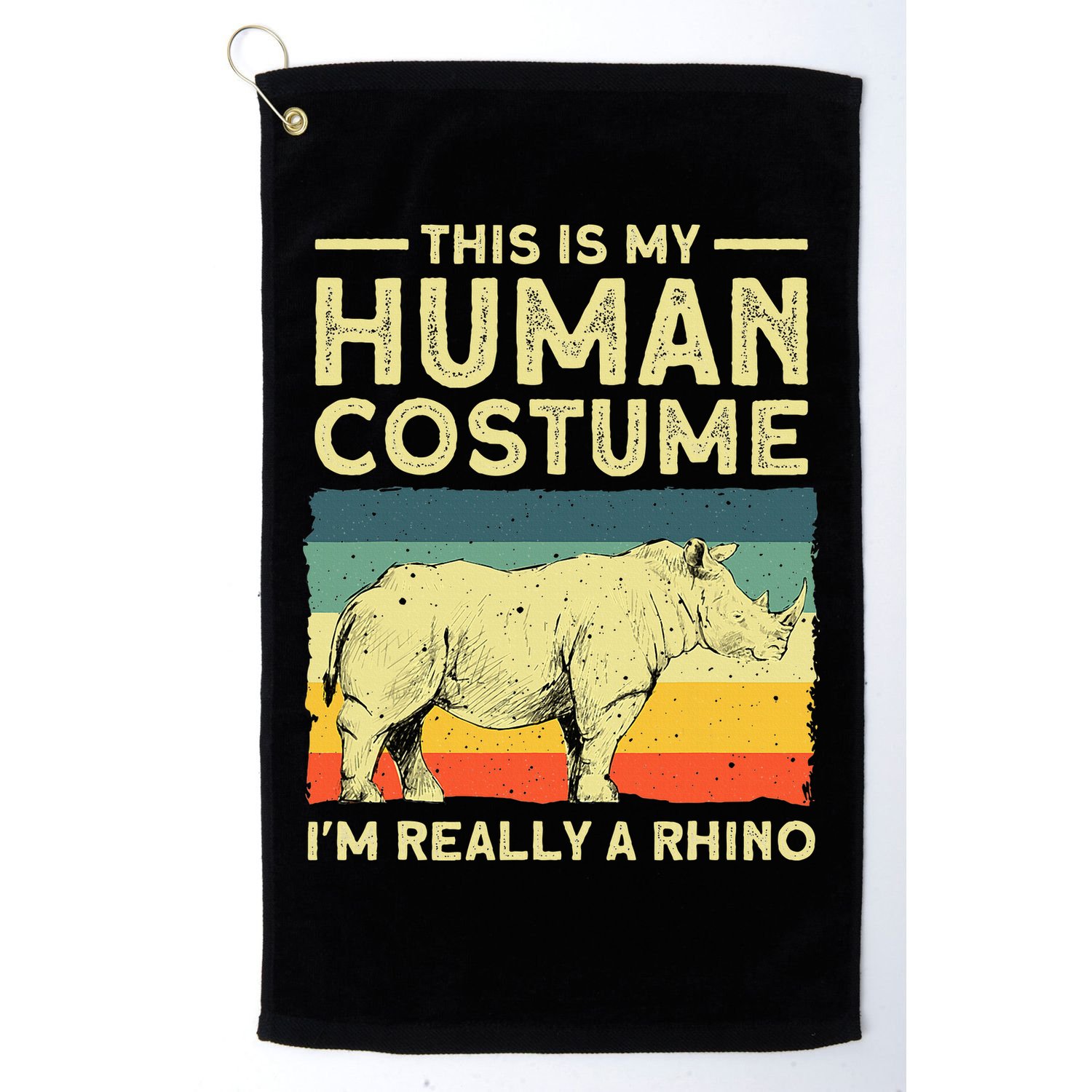 Best Rhino Design Rhino Rhinoceros Lovers Golf Towel