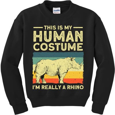 Best Rhino Design Rhino Rhinoceros Lovers Kids Sweatshirt