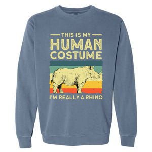 Best Rhino Design Rhino Rhinoceros Lovers Garment-Dyed Sweatshirt