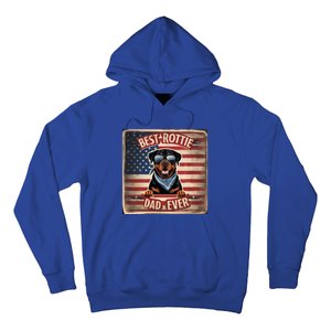 Best Rottie Dad Ever Rottweiler American Flag For Dad Gift Hoodie