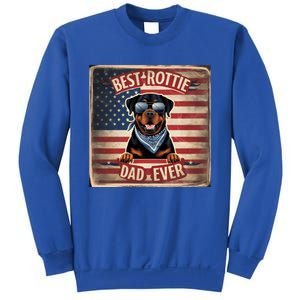 Best Rottie Dad Ever Rottweiler American Flag For Dad Gift Sweatshirt