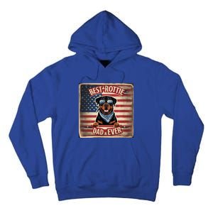 Best Rottie Dad Ever Rottweiler American Flag For Dad Gift Tall Hoodie