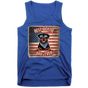 Best Rottie Dad Ever Rottweiler American Flag For Dad Gift Tank Top