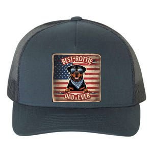 Best Rottie Dad Ever Rottweiler American Flag For Dad Gift Yupoong Adult 5-Panel Trucker Hat