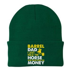 Barrel Racing Dad I Just Hold The Horse Equestrian Novelty Knit Cap Winter Beanie