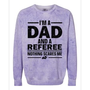 Best Referee Dad Reffing Sports Ref Referee Colorblast Crewneck Sweatshirt