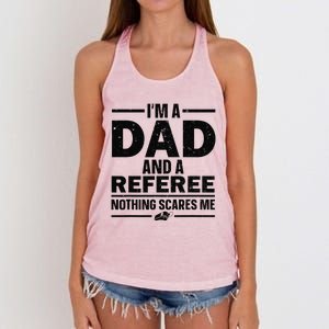 Best Referee Dad Reffing Sports Ref Referee Women's Knotted Racerback Tank