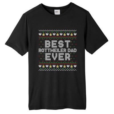 Best Rottweiler Dad Ever Family Matching Ugly Xmas Sweaters Cool Gift Tall Fusion ChromaSoft Performance T-Shirt