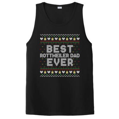 Best Rottweiler Dad Ever Family Matching Ugly Xmas Sweaters Cool Gift PosiCharge Competitor Tank