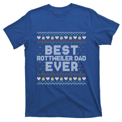 Best Rottweiler Dad Ever Family Matching Ugly Xmas Sweaters Cool Gift T-Shirt