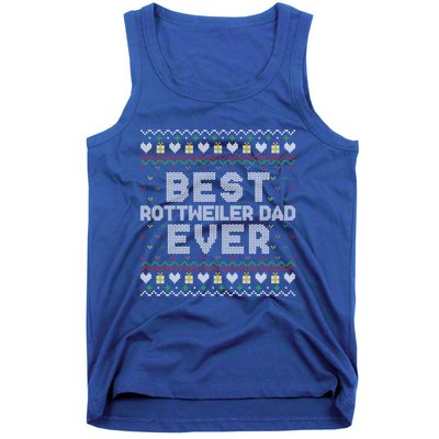 Best Rottweiler Dad Ever Family Matching Ugly Xmas Sweaters Cool Gift Tank Top