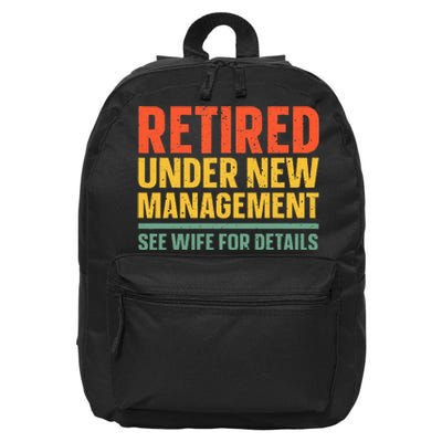 Best Retired Design For Retiree Retired Retirement 16 in Basic Backpack