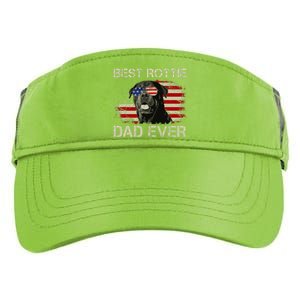 Best Rottie Dad Ever Rottweiler American Flag Gift Adult Drive Performance Visor