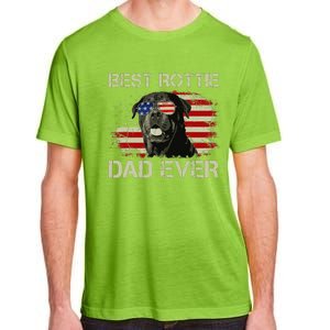 Best Rottie Dad Ever Rottweiler American Flag Gift Adult ChromaSoft Performance T-Shirt