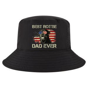 Best Rottie Dad Ever Rottweiler American Flag Gift Cool Comfort Performance Bucket Hat