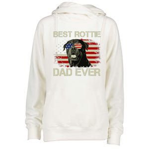 Best Rottie Dad Ever Rottweiler American Flag Gift Womens Funnel Neck Pullover Hood