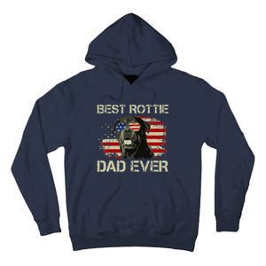 Best Rottie Dad Ever Rottweiler American Flag Gift Tall Hoodie