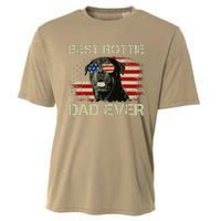 Best Rottie Dad Ever Rottweiler American Flag Gift Cooling Performance Crew T-Shirt