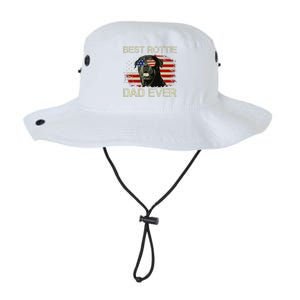 Best Rottie Dad Ever Rottweiler American Flag Gift Legacy Cool Fit Booney Bucket Hat