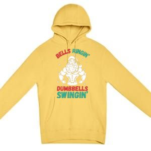 Bells Ringin Dumbbells Swingin Fitness Christmas Premium Pullover Hoodie