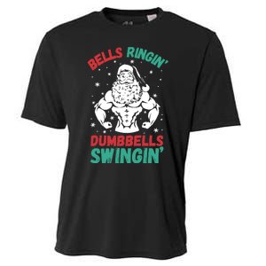 Bells Ringin Dumbbells Swingin Fitness Christmas Cooling Performance Crew T-Shirt