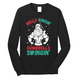 Bells Ringin Dumbbells Swingin Fitness Christmas Long Sleeve Shirt