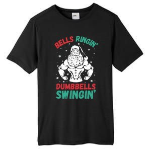 Bells Ringin Dumbbells Swingin Fitness Christmas Tall Fusion ChromaSoft Performance T-Shirt