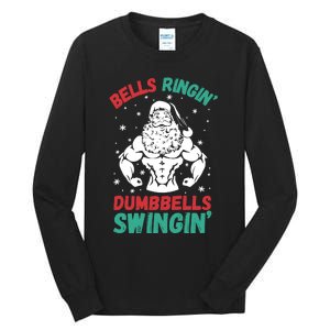 Bells Ringin Dumbbells Swingin Fitness Christmas Tall Long Sleeve T-Shirt