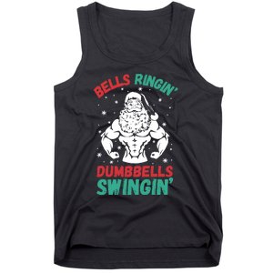 Bells Ringin Dumbbells Swingin Fitness Christmas Tank Top