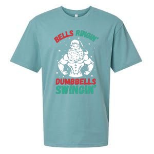 Bells Ringin Dumbbells Swingin Fitness Christmas Sueded Cloud Jersey T-Shirt