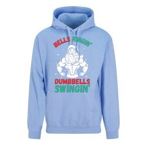 Bells Ringin Dumbbells Swingin Fitness Christmas Unisex Surf Hoodie