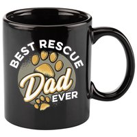 Best Rescue Dad Ever Animal Rescue Cat Dog Rescue 11oz C Handle Ceramic Mug