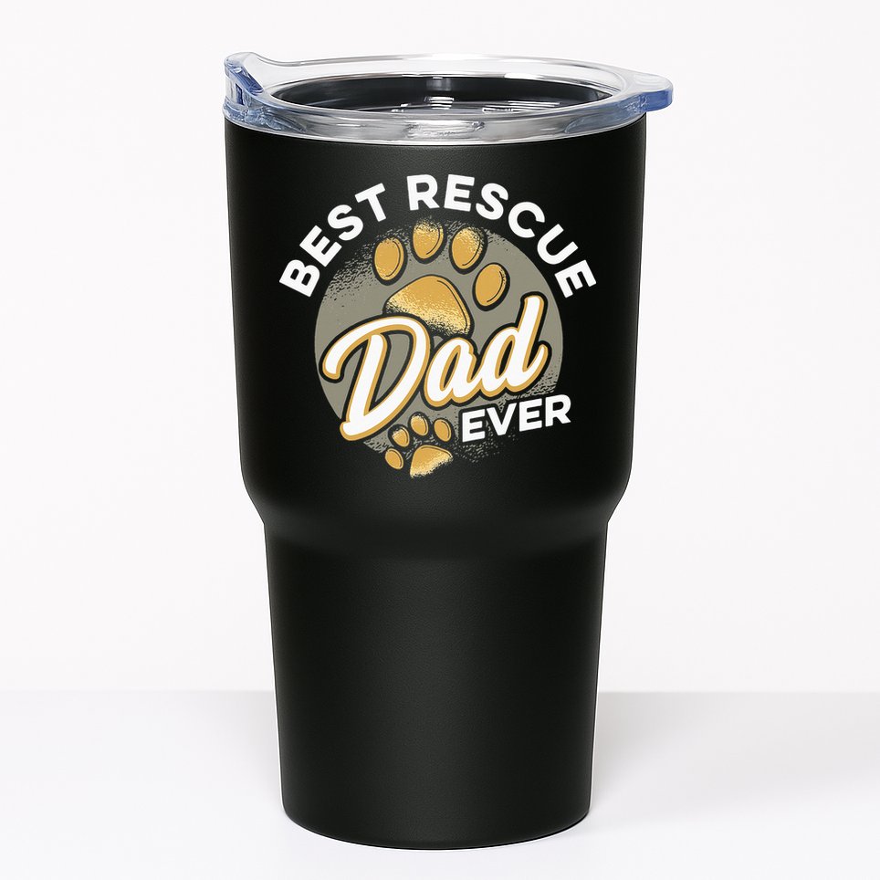 Best Rescue Dad Ever Animal Rescue Cat Dog Rescue Tumbler