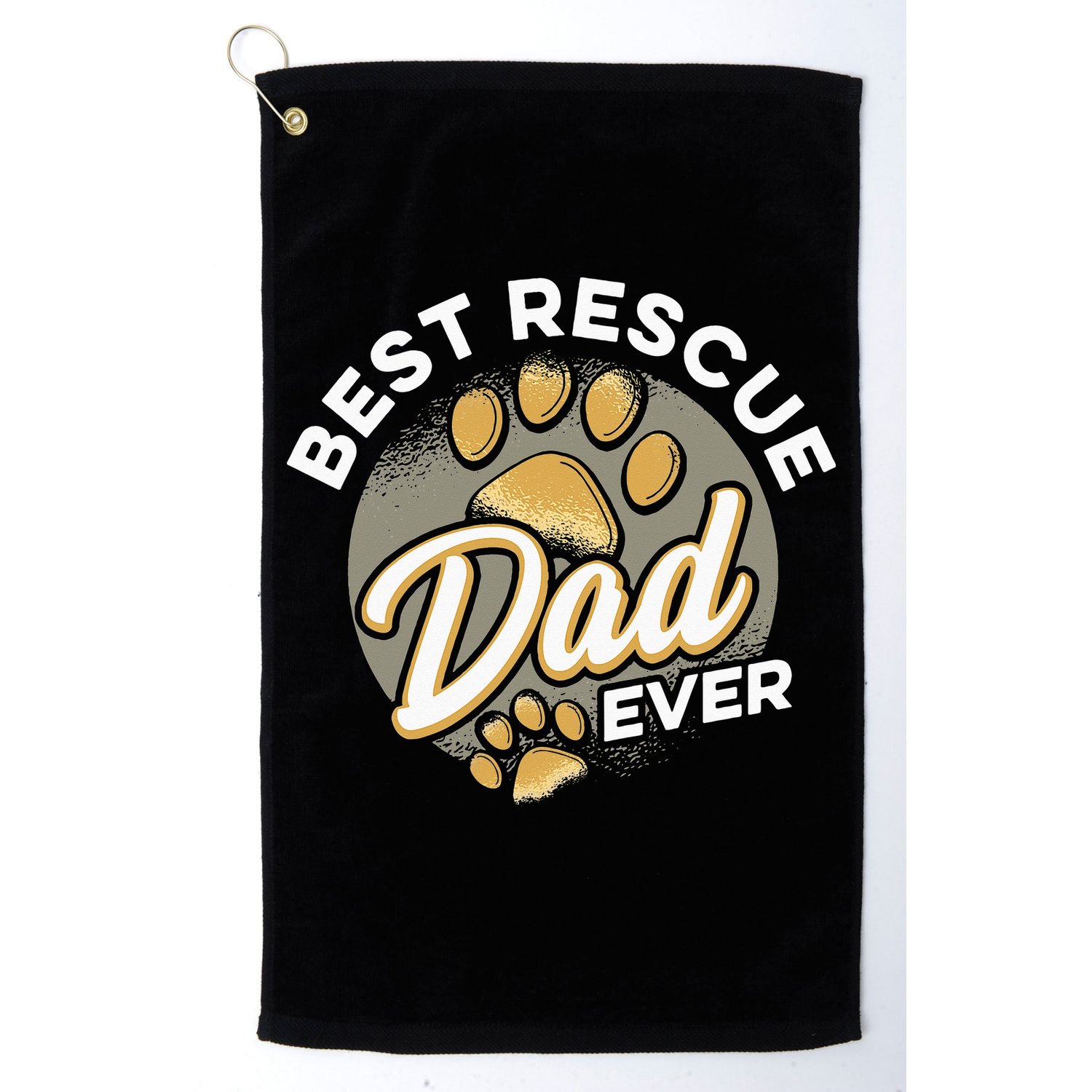 Best Rescue Dad Ever Animal Rescue Cat Dog Rescue Golf Towel