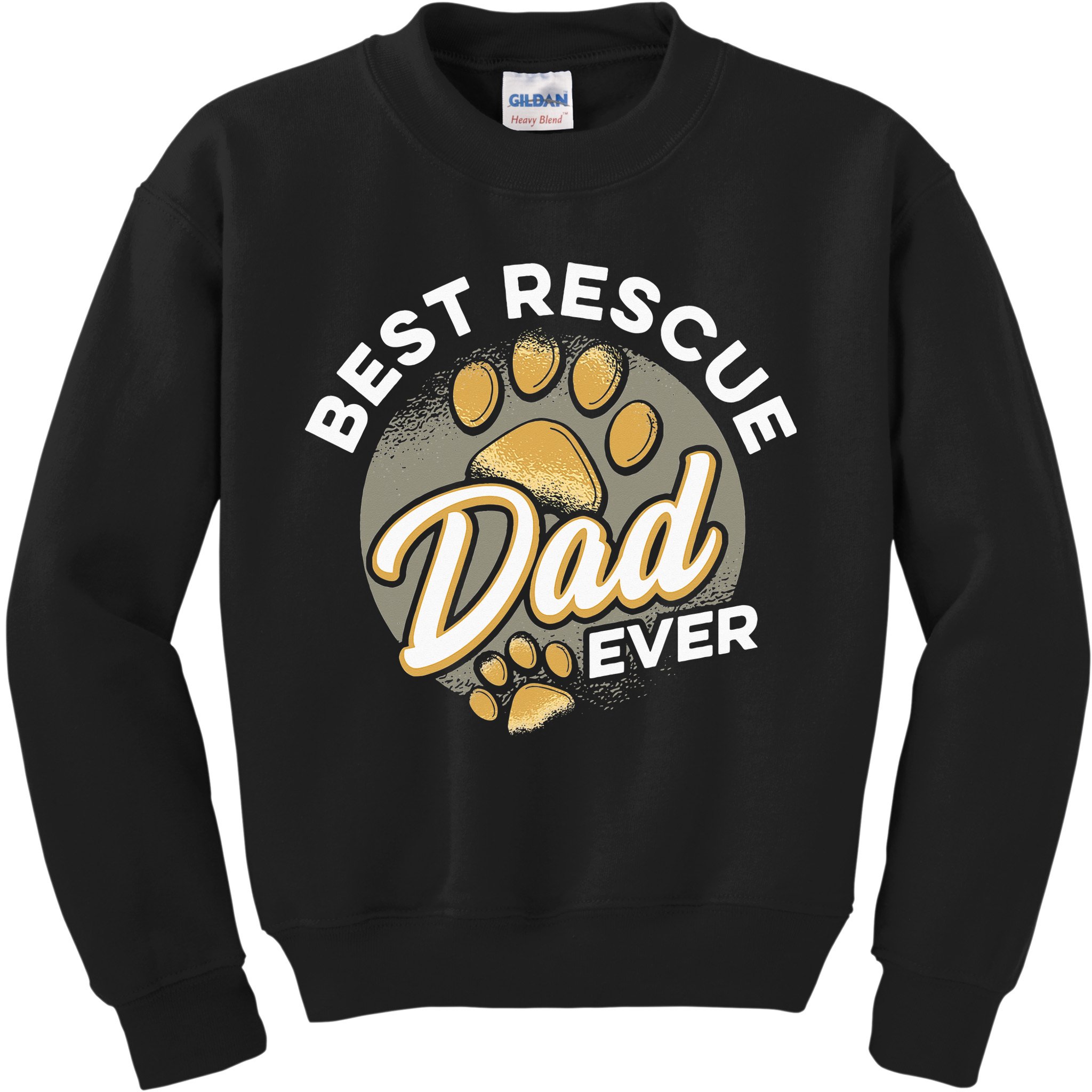 Best Rescue Dad Ever Animal Rescue Cat Dog Rescue Kids Sweatshirt