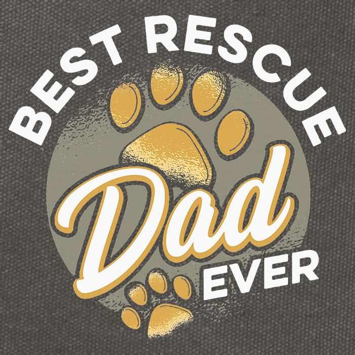 Best Rescue Dad Ever Animal Rescue Cat Dog Rescue Cotton Canvas Backpack