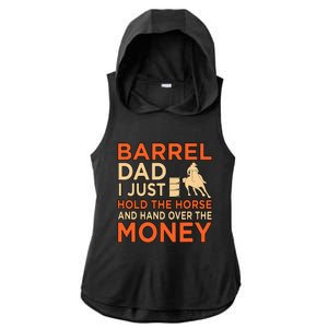 Barrel Racing Dad Horse Racer Horses Race Lover  Ladies PosiCharge Tri-Blend Wicking Draft Hoodie Tank