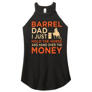 Barrel Racing Dad Horse Racer Horses Race Lover  Women's Perfect Tri Rocker Tank