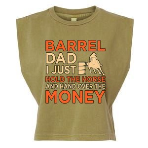 Barrel Racing Dad Horse Racer Horses Race Lover  Garment-Dyed Women's Muscle Tee